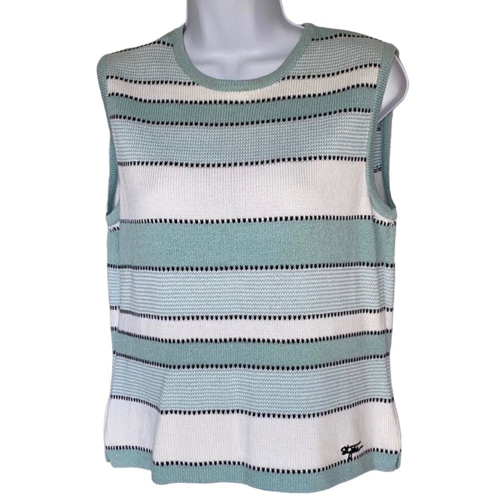 St John striped  sleeveless top size Small